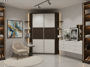 Угловой шкаф купе вогнутый Вэлори